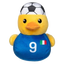 Squeaky plush dog toy FuzzYard Football Duck Italy No. 9