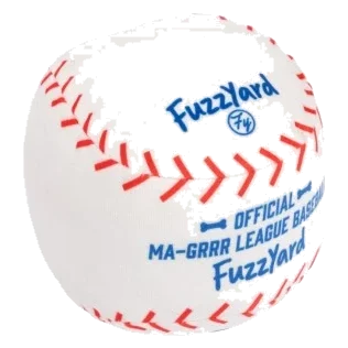 Squeaky plush dog toy FuzzYard Baseball