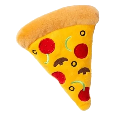Squeaky plush dog toy FuzzYard Pizza Slice