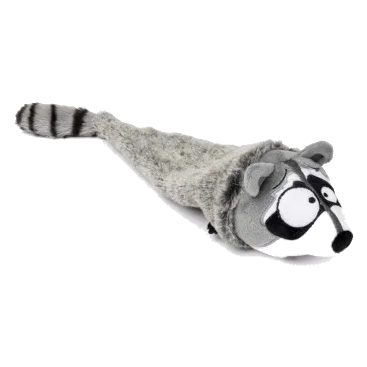 FuzzYard The Yeetz Run Along Racoon Plush Dog Toy with Squeaker