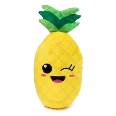 FuzzYard Winky Pineapple Plush Dog Toy with Squeaker