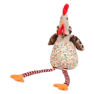 Macy chicken plush dog toy, 24 cm