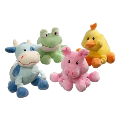 Plush animal dog toys 16 cm: duck, pig, frog or chicken