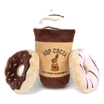 Easter Plush Dog Toys FuzzYard Hop Cocoa, Pack of 3
