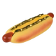 Giant vinyl hot dog dog toy, 25 cm