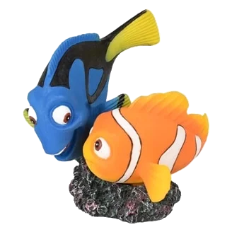Clownfish and surgeonfish aquarium ornaments