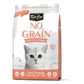 Kit Cat No Grain Chicken & Salmon Dry Cat Food, 1 kg