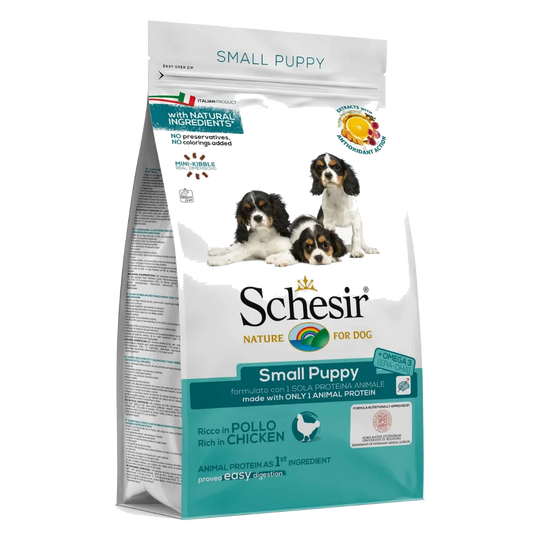 Schesir Small Puppy chicken dry food for small breed puppies, 2 kg