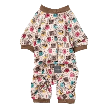 Fleece Dog Pyjamas FuzzYard Breakfast Blitz Size 6