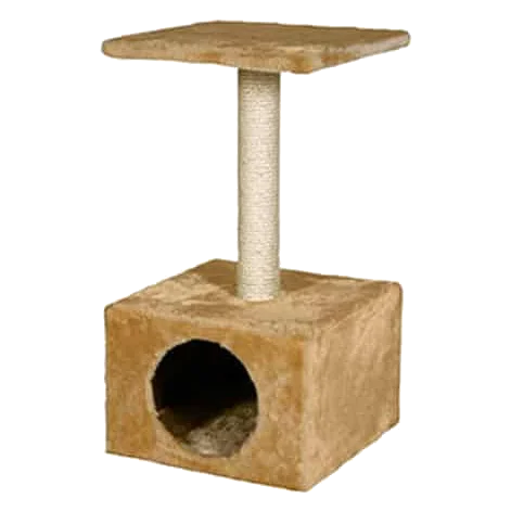 Beige cat scratching post