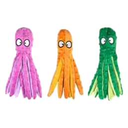 Squeaky plush octopus dog toy, 33 cm