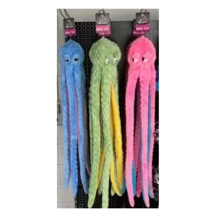 Giant squeaky octopus plush dog toy, 1 metre
