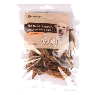 Flamingo chicken wing tips, natural dog treat, 100 g