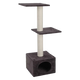 Chairmine grey cat scratching tree