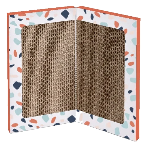 Foldable cardboard cat scratcher