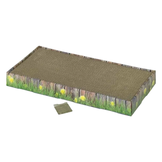 Large cardboard cat scratcher, 48 × 25 × 5 cm