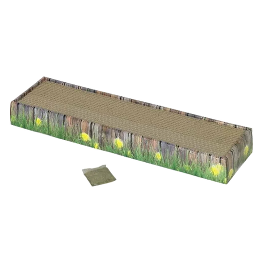 Small cardboard cat scratcher, 48 × 12.5 × 5 cm