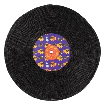 Rotating Cat Scratcher FuzzYard Record Cat Caturday Night Fever
