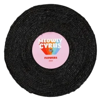 FuzzYard Record Cat Meowly Cyrus rotating sisal cat scratcher