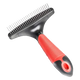 Rotating-tooth grooming rake for dogs