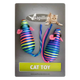 Rainbow toy mice with bell for cats, 7 cm, blister of 2