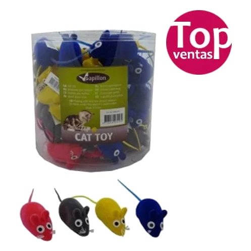 Vinyl toy mouse for cats, 6 cm