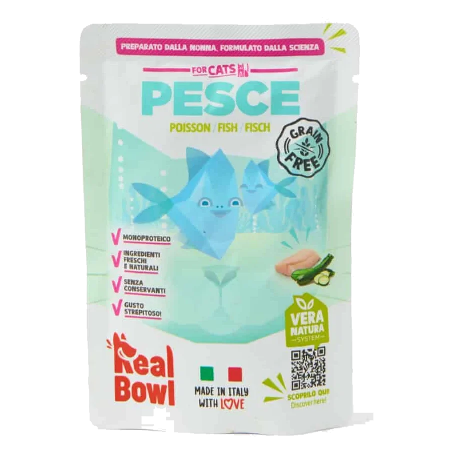 Real Bowl fresh fish wet cat food, 80 g