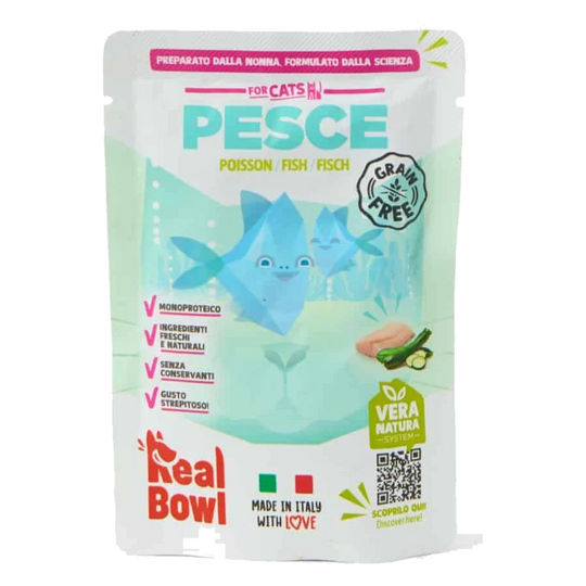 Real Bowl fresh fish wet cat food, 80 g