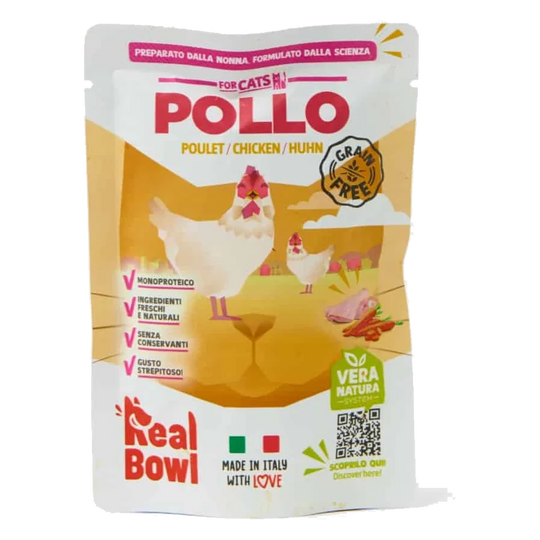 Real Bowl fresh chicken wet cat food, 80 g