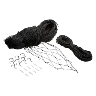 Flamingo black cat safety net, 2 × 6 m, with 17 m cord