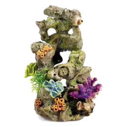 Rocks and plants aquarium ornament