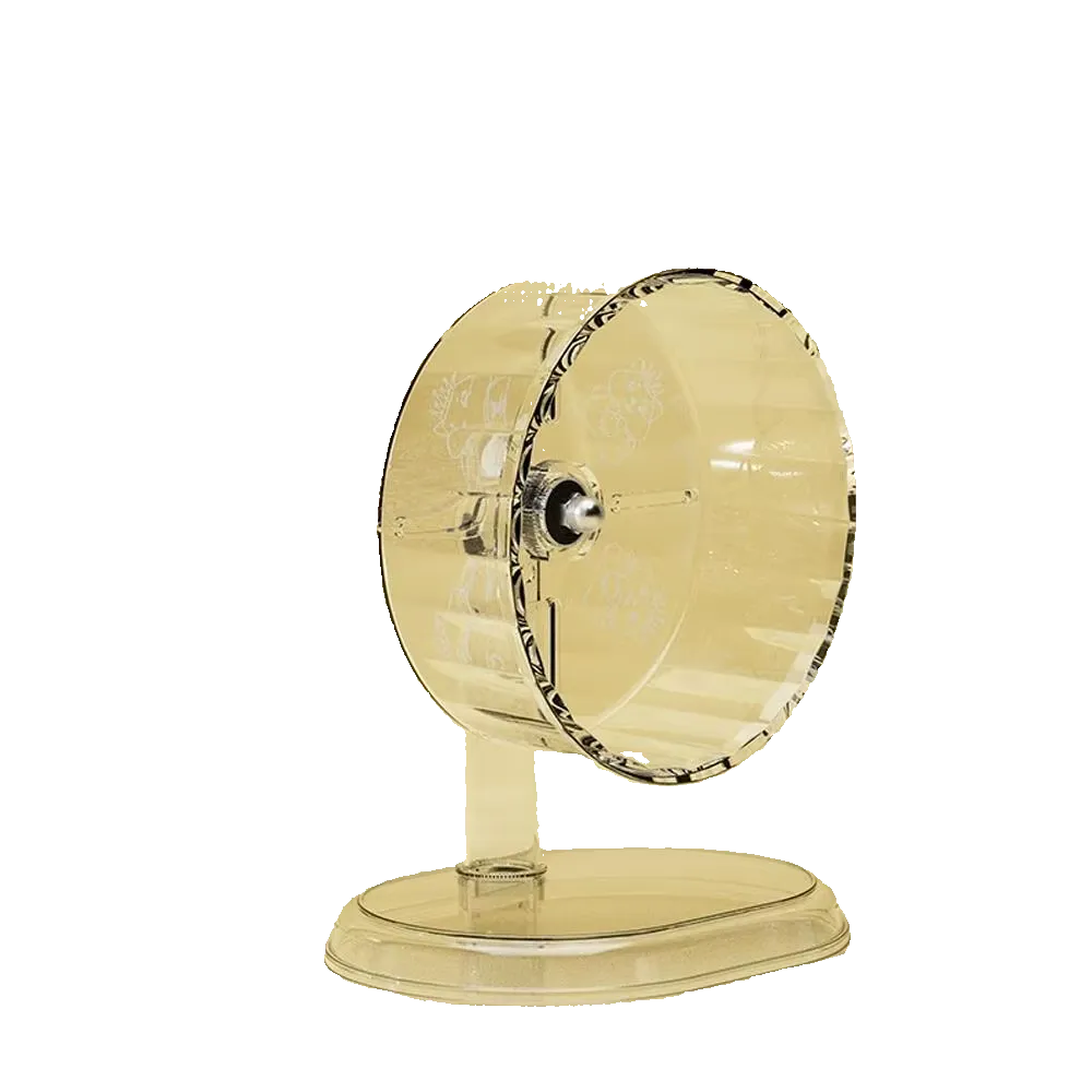 Rueda transparente con soporte y doble rodamiento para hámster, 18 cm - ZONLIDOOG
