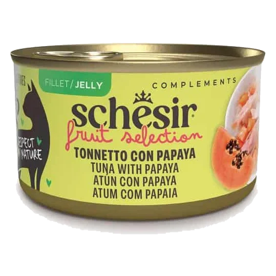 Schesir tuna with papaya wet cat food, 75 g