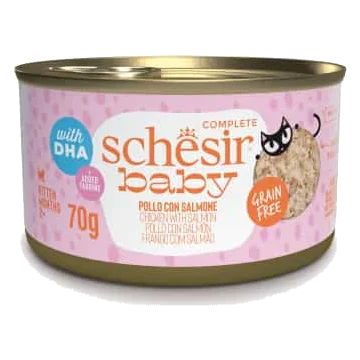 Schesir Baby chicken fillets with salmon wet cat food, 70 g