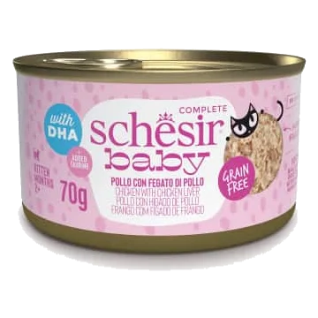 Schesir Baby chicken with chicken livers wet cat food, 70 g