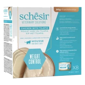 Schesir Weight Loss diet chicken with tilapia mousse wet cat food