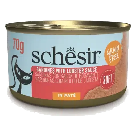 Schesir Grill sardines sardines lobster sauce pâté wet cat food, 70 g