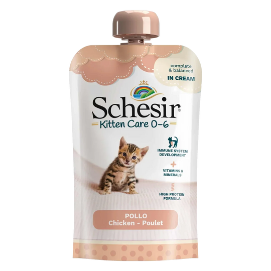Schesir Kitten Cream chicken 0–6 months wet cat food, 150 g