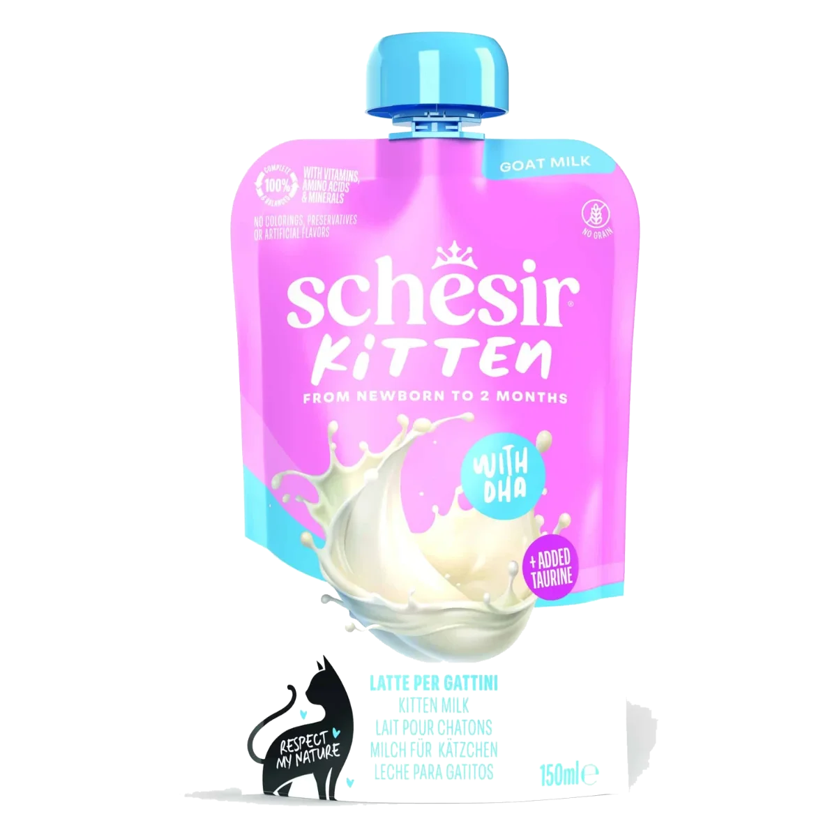 Schesir Kitten goat milk for kittens 0–2 months, 150 ml
