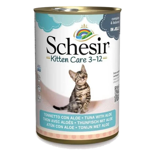 Schesir tuna with aloe wet kitten food, 140 g tin