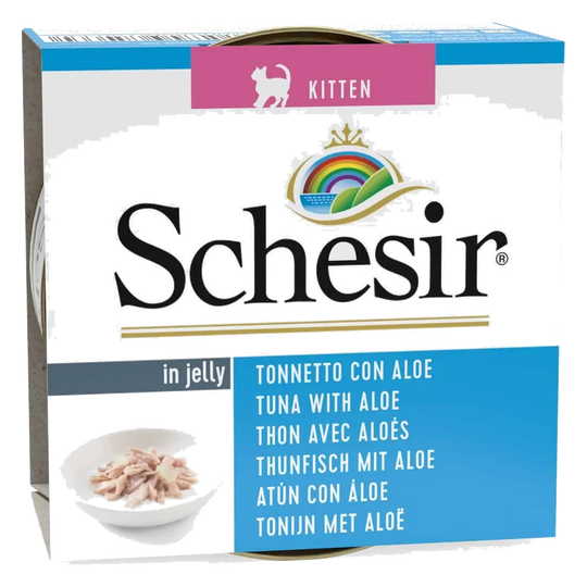Schesir tuna with aloe wet kitten food, 85 g tin