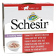 Schesir tuna and beef with rice in natural juice wet cat food, 85 g tin