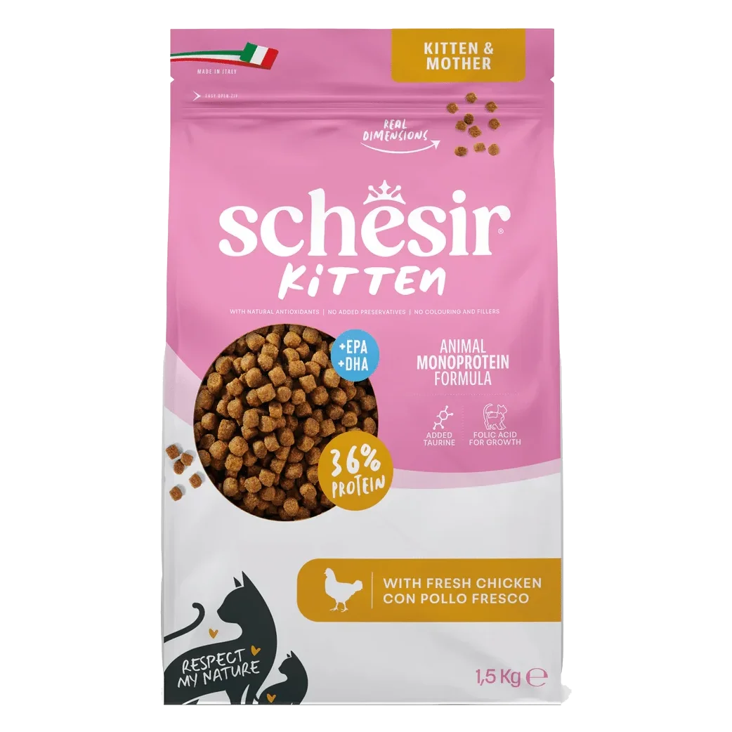 Schesir Animal Protein Kitten dry cat food, 1.5 kg