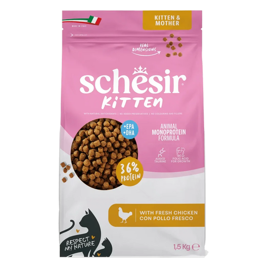 Schesir Animal Protein Kitten dry cat food, 1.5 kg