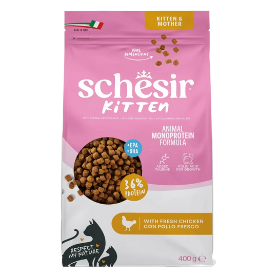 Schesir Animal Protein Kitten dry cat food, 400 g