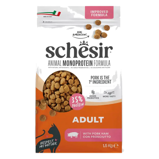 Schesir Animal Protein Maintenance ham dry cat food, 1.5 kg