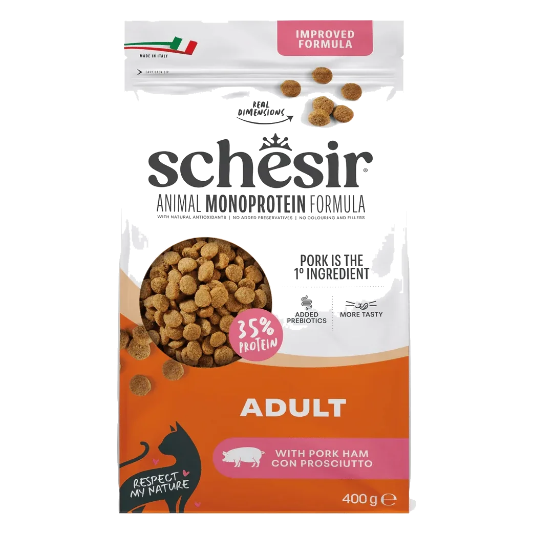 Schesir Animal Protein Maintenance ham dry cat food, 400 g