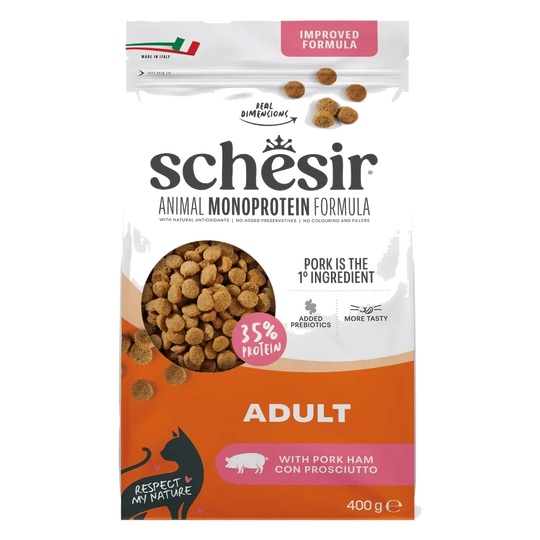 Schesir Animal Protein Maintenance ham dry cat food, 400 g