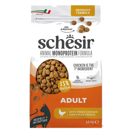 Schesir Animal Protein Maintenance chicken dry cat food, 1.5 kg