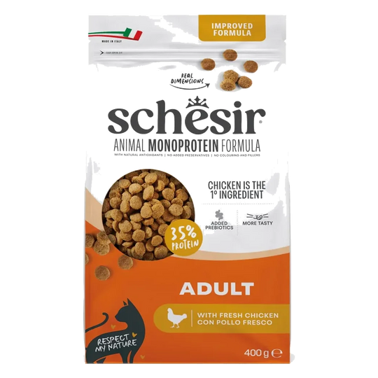Schesir Animal Protein Maintenance chicken dry cat food, 400 g